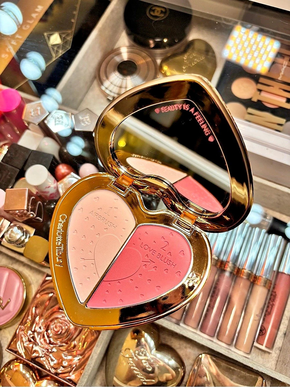 Charlotte Tilbury Heart-Shaped Cheek Glow Blush in Pink NWT